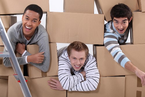 Professional removals in Greenwich with moving van near local homes