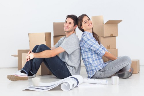 Removal van ready for a Greenwich flat move