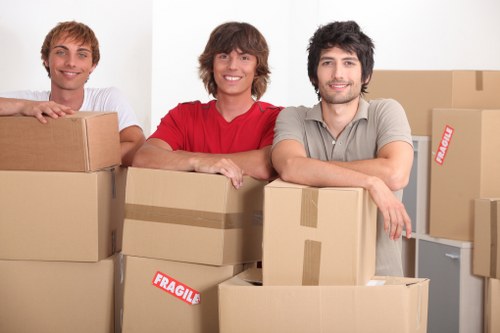 Careful packing materials used for Greenwich house removals