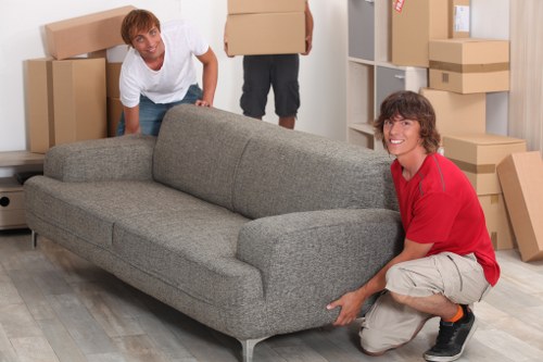 Professional movers transporting household items in Greenwich