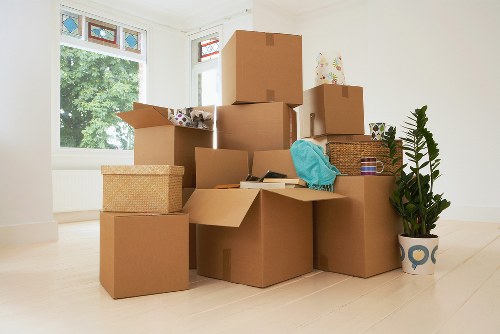 Careful loading of student belongings for a Greenwich move
