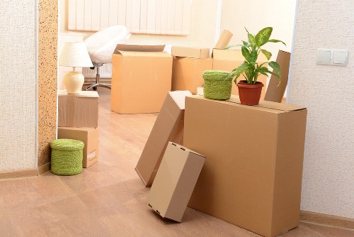 Careful loading of household items for a local Greenwich removal service